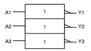 Technische Zeichnung - onsemi NL37WZ04 Dreifach-Wechselrichter-Logic-Gates